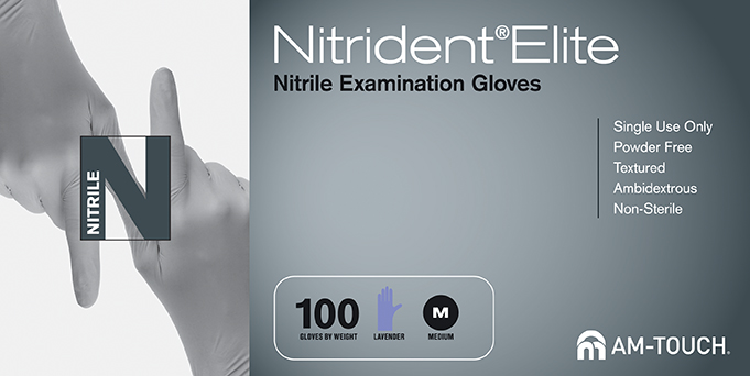 Glove Exam Am-Touch Premium Nitrile Powder Free Med 100/bx